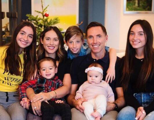 Matteo Joel Nash with dad Steve Nash stepmom Lilla and siblings Lola, Bella, Luca, and  Ruby.